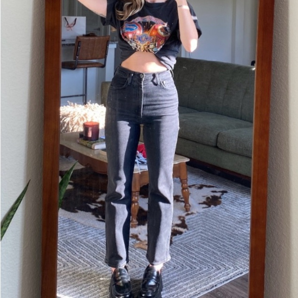 AGOLDE Pinch Waist Black Jeans